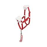 LeMieux Hobby Horse Christmas Vogue Halter & Leadrope - Desiged to Fit Hobby Horses - Suitable for Ages 3+ - Christmas Red