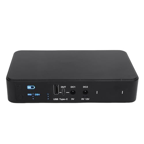 Fabater Fuente de Alimentación de Respaldo de Batería UPS Personalizable para Enrutador, Cámara de Seguridad, Fuente de Alimentación de Emergencia para Hogar y Oficina, Material ABS
