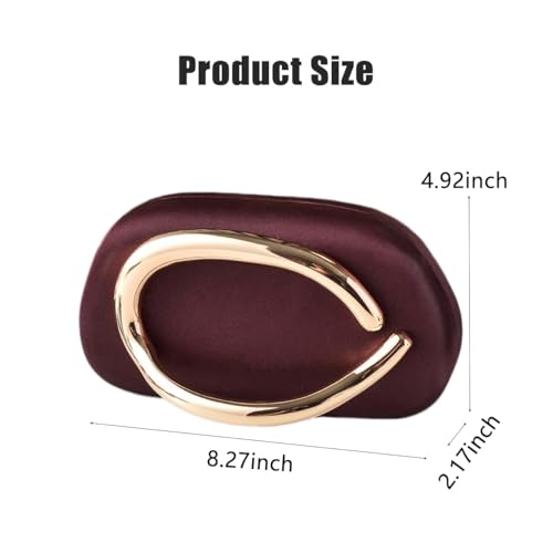 Image of Acrylic Clutch Purse for Women Classic Round Acrylic Evening Handbag Vintage Metal Handlebars Bag for Wedding Party Prom