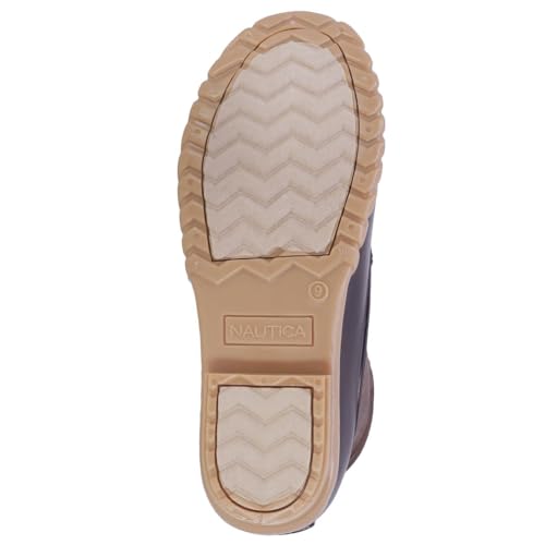 Nautica Mens Duck Boots Waterproof Shell Insulated Snow & Rain Boot -Lace-Up Winter Shoe- Channing (Wide/Medium Width) 6