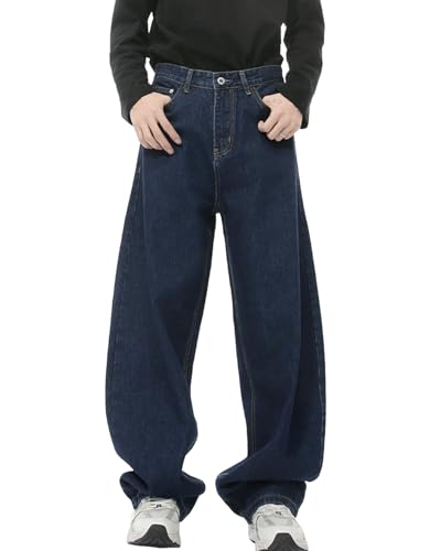 Mens Baggy Barrel Wide Leg Jeans Pants for Men Women Loose Fit Streetwear Y2k Hip Hop Cargo Denim Pants