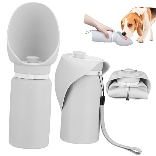 Mikikit 550ml Dog Water Dispenser Portable Pet Water Bottle Sipping Bowl Leakproof for Hiking