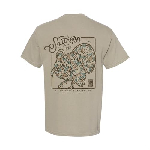 Old School Camo Turkey Tom Short Sleeve Pocket T Shirt S