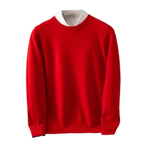 Men Solid Business Wool Pullover Sweater O-Neck Long Sleeve Knitwear Sweaters