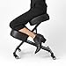 Sleekform Atlanta Ergonomic Kneeling Chair - Home Office Desk Stool for Back Posture Support, Comfortable Cushions, Angled Seat, Wheels, Rolling, Black