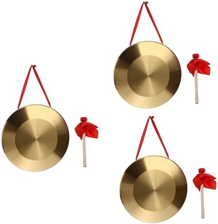 BESTOYARD 3pcs gong kids’ musical instruments kid toys Chinese party Music Instrument child wind chime outdoor