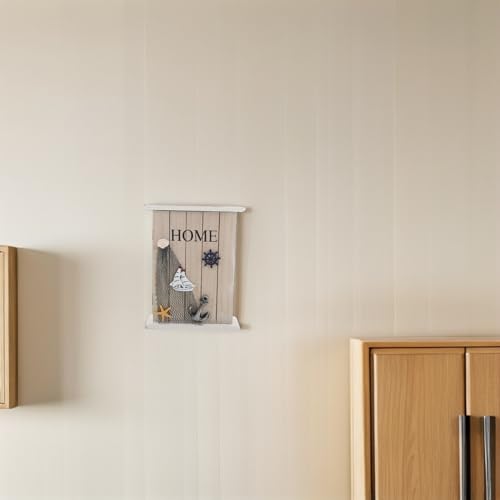 Caja de llaves de madera mediterránea grande para pared de hogar 8