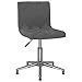vidaXL Chaise Pivotante de Bureau Siège de Bureau Chaise d'Ordinateur Ergonomique Maison Intérieur Hauteur Réglable Gris Foncé Velours
