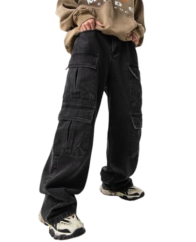 FantasyGears Men's Baggy Cargo Denim Jeans