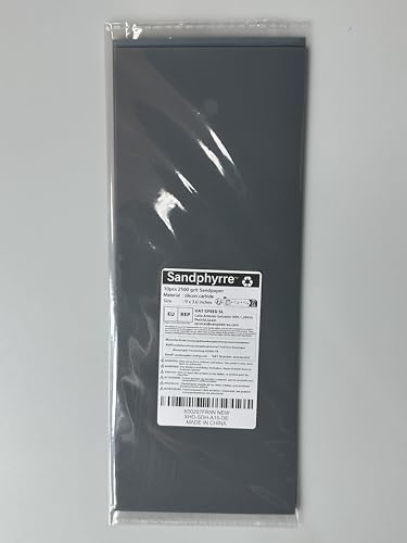 Sandphyrre Sandpaper Set, 10 Sheets 2500 Grit Fine Sand Paper, Wet and Dry Sandpaper for Wood Walls, Glass - Image 2