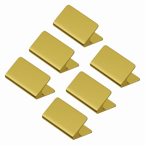 LAPO 6 Piece Cabinet Knobs – Drawer Knobs for Kitchen, Cupboards & Dressers (Aluminum, PVD Gold Finish)