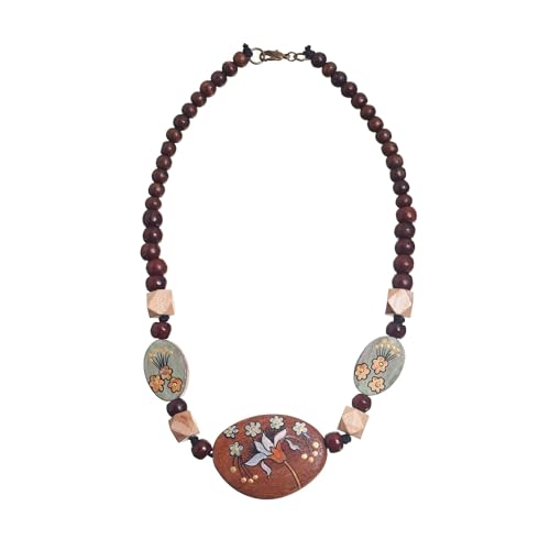 Image of AAKRITI ART CREATIONS Boho Tribal Handcrafted Ethnic Necklace Collection | Mandala, Dreamcatcher, Sunburst & Moonstone Designs | Artisan Collar, Lariat & Pendant Statement Jewelry for Women