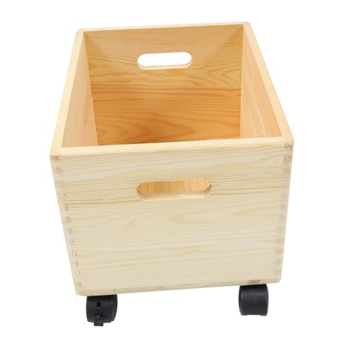 Boîte de rangement ménager en bois robuste au design chic