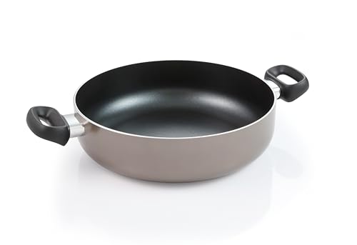 Tescoma Tiefe Bratpfanne BRAVA ø 28 cm, 2 Griffe, Schwarz