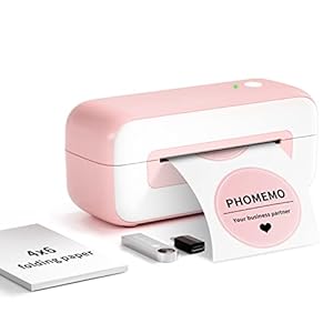 Pink Label Printer, Thermal Label Printer for Shipping Packages & Small Busines, Shipping Label Printer, Thermal Printer…