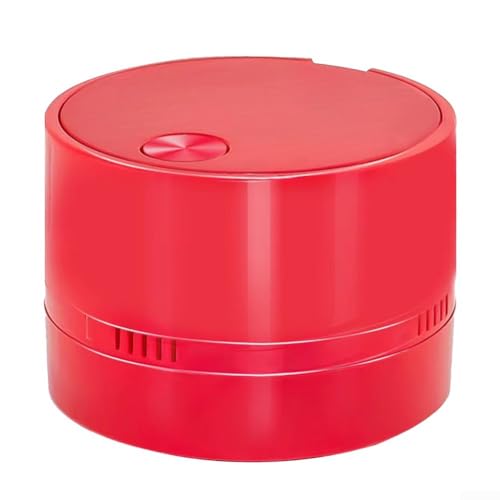 Honseadek Mini aspiradora con alta potencia de succión para aspirar escombros, electrodomésticos, perfecto para escritorios, mesas y teclados (rojo)