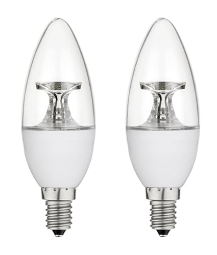Halonix Star Candle Frost 4.9W Chandeliers Bulb |Warm White Yellow (2700K)|Base- E14 led bulb |for Chandeliers & Decorative Lights|With High Voltage Protection |Energy Efficient |Pack of 2