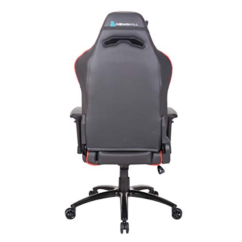 Newskill-NS-CH-VALKYR-RED-Valkyr-Silla-gaming-profesional-con-asiento-microperforado-para-mejor-sensacion-termica-sistema-de-balanceo-y-reclinable-180-grados-reposabrazos-4D-Color-Rojo-mediano