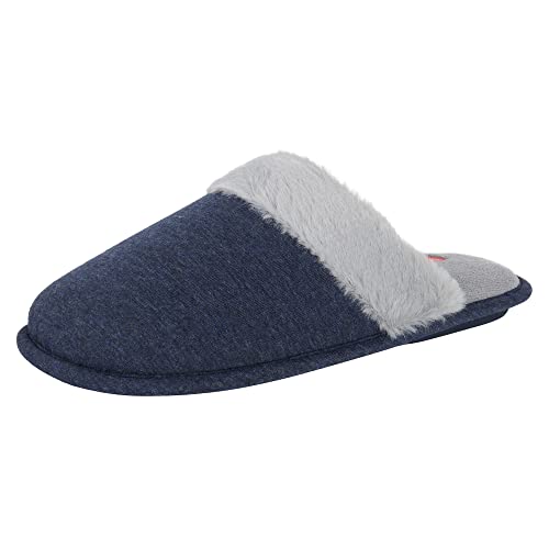 Hanes womens Comfort Cotton on Scuff With Memory Foam and Anti-skid Sole Slipper