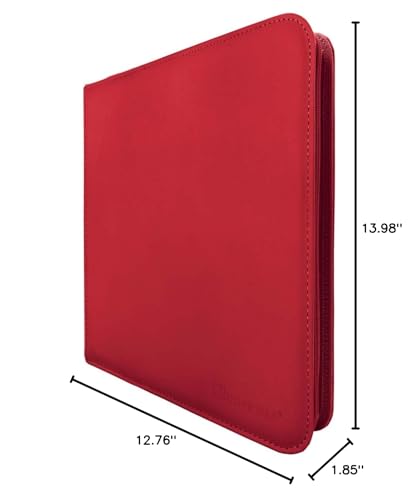 Image of Ultra Pro E-15743 Ultra Pro-12 Pocket Zippered Pro Binder-Red, M