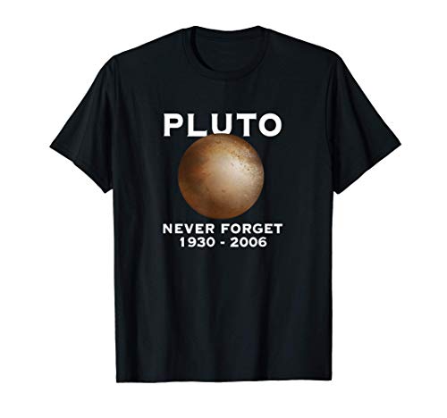 Never Forget Pluto Nerdy Astronomy Space Vintage Science Maglietta
