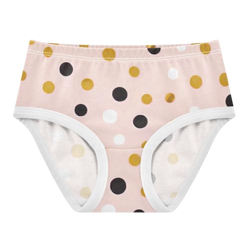 Polka Dots Pink Girls' Underwear, Toddler Panties, Girls Cotton Underwear, 2–8 Years
