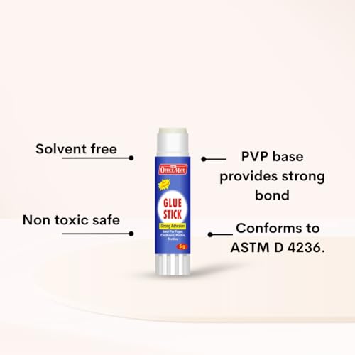 Image of Soni Officemate Glue Stick - 5 gm |Pack of 30 | Quick-Drying Strong PVP Adhesive | Ideal for School, Art, DIY, Office & Home | Safe & Child-Friendly