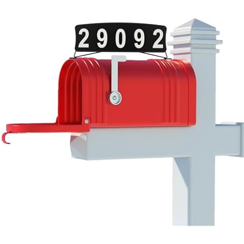 IVWVI Metal Mailbox Numbers, Double sided House Numbers plaque Cover