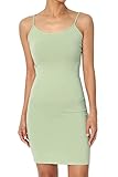 TheMogan Women's Sleeveless Spaghetti Strap Cami Slip Short Mini Bodycon Dress