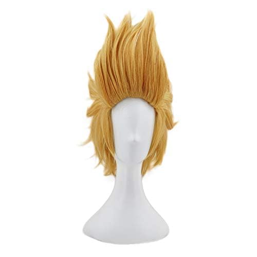 CosplayWig MyHero Present Mic Golden Short Wig Cosplay Costume Boku noHero Heat Resistant Synthetic Hair Party Wigs
