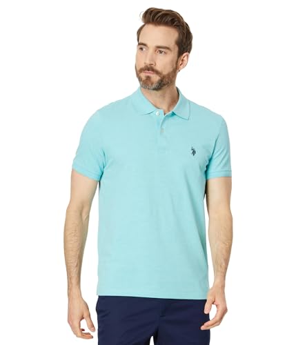U.S. Polo Assn. Mens Slim Fit Solid Pique Polo Shirt