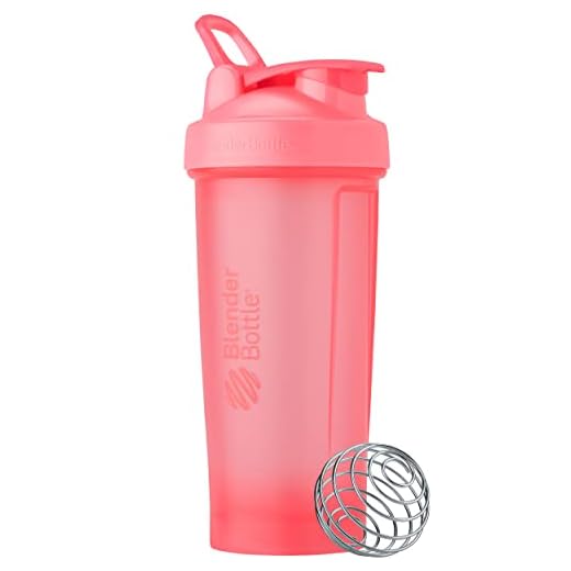 BlenderBottle Classic V2 Shaker Bottle Perfect for Protein Shakes and Pre Workout, 28-Ounce, Light Pink