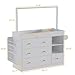 CASANOOKK Modern Changing Table Dresser,Baby Dressing Table with 4 Drawers and Storage Shelves,Multi-Functional Baby Changing Table with Drying Rack for Nursery, White