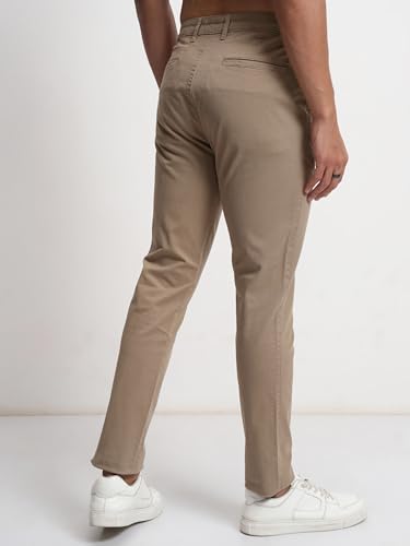 Image of Highlander Men's Slim Fit Formal Trousers | Ankle Length |Smart Trousers for Men | Chino Trousers for Men|Elegant Design | Comfortable Fabric for Daily Work & Formal Occasions