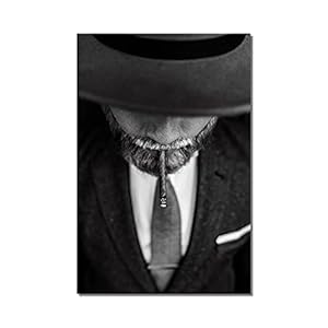 Wall Art Canvas Prints Posters   Elegante Mannen Portret Sigaret Foto Woonkamer Home Decor 50×70 cm Frameloze