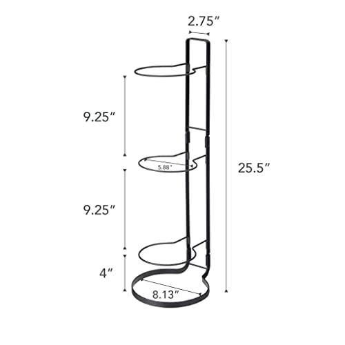 Range-ballons Yamazaki 7290 support vertical en acier noir