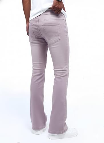 Image of Ben Martin Men's Bell Bottom Jeans || Bootcut Denim Pants || Wide Leg Flared Jeans for Men || High Waist Stretchable Retro Fit || Cotton Jeans for College Casual (1)