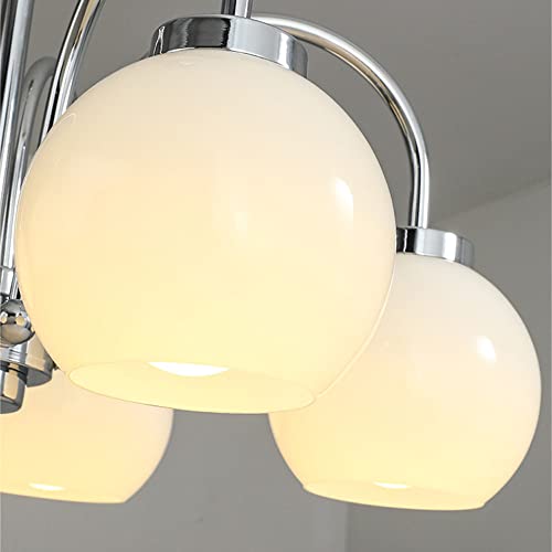 Lampes à suspension pour chambre à coucher au design chromé géométrique moderne
