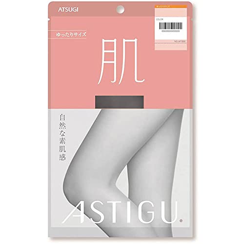Astigu Stocking Hada Skin Feeling Loose Size JM - L - 480 Black (Green Tea Set)
