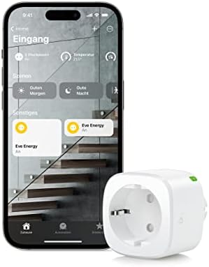 Eve Energy (Matter) – Smarte Steckdose, Verbrauchsmessung, App-/Sprachsteuerung, TÜV-zertifiziert, funktioniert mit Alexa/Apple/Google/SmartThings/Home Assistant, Thread Border Router nötig