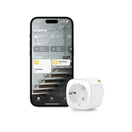 Eve Energy (Matter) – Smarte Steckdose, Verbrauchsmessung, App-/Sprachsteuerung, TÜV-zertifiziert, funktioniert mit Alexa/Apple/Google/SmartThings/Home Assistant, Thread Border Router nötig