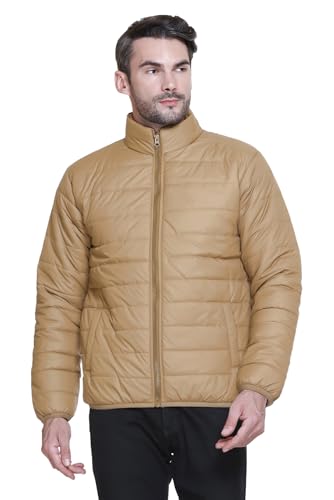 Image of Sanhok Mens Waterproof Imported Polyester Trendy Lightweight Stylish Regular Fit Standard Length Full Sleeve Zipper Jacket for Winter Casual Wear