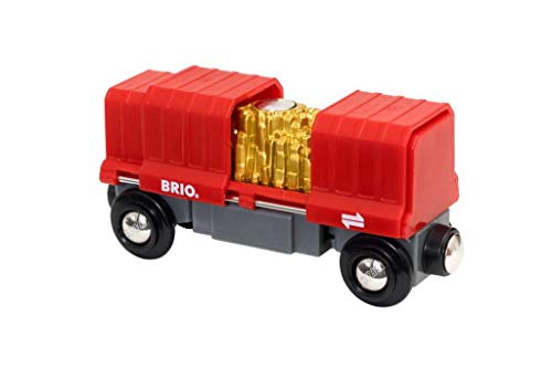 Wagon Cargo Rouge avec connexions aimantées pour circuit de train Brio - 2