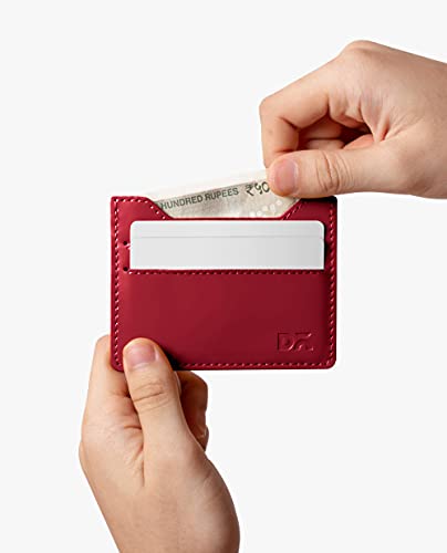 DailyObjects Slim Skinny Fit Card Wallet for Men and Women | Durable Vegan PU Leather | Credit/Debit Card Holder | 3 Slots for Cash, Card & IDs | Stylish Pocket Purse | Money Organiser 2 31A+OyigLHS
