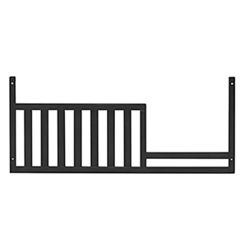 Image of Toddler Bed Safety Guard Rail for Oxford Baby, Soho, Ozlo & Avalon Baby Convertible Cribs - Solid Wood Rail for Toddler Bed Conversion - Safety Rails for Children (Slate, Option 1)