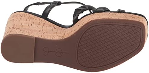 Jessica Simpson Women's Simina Wedge Sandal, Black, 11 | Image 3