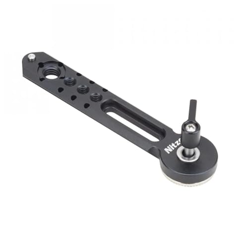 Image of Generic Nitze N49-NR5(5 inches /127mm) Extension Arm Plate NATO Rail to ARRI Rosette Mount w M6 Screw for DSLR Camera Cage EVFs Monitors,Handle, blak
