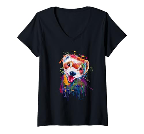 Imagen de Mujer Hurón Camiseta Cuello V
