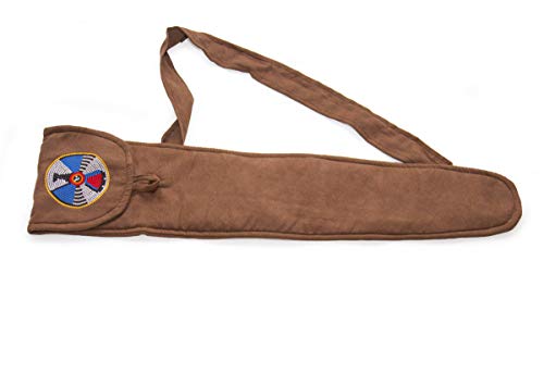 Tasche für große Inianerflöten, Leder Look und Stickerei