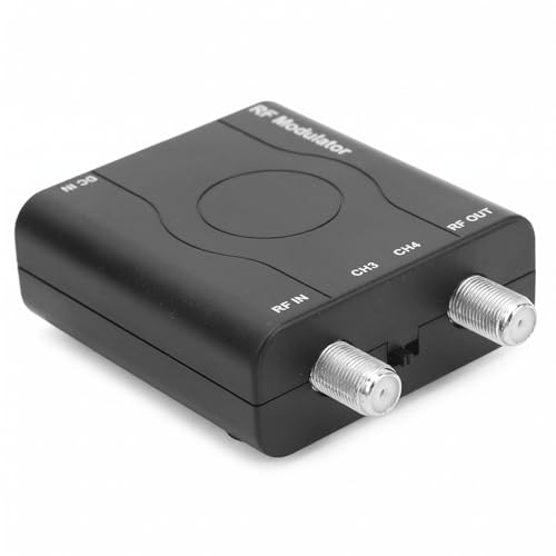 HDMI to Coax Adapter, PLL Rf Modulator, HDM61 HD Multimedia Interface to RF Modulator Support NTSC Format 1080P input, 480P output, PLL Control of VHF Operating RF Modulator